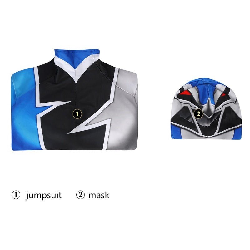 Combinaison Cosplay Soldat Bleu de Kishiryu Sentai Ryusoulger - Costume Zentai