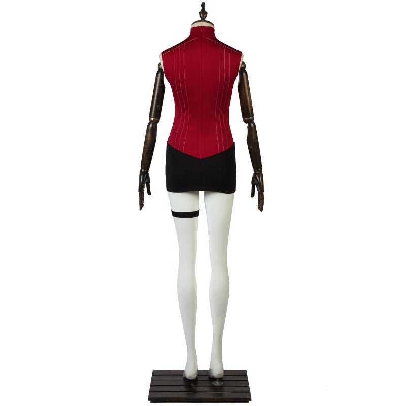 Costume Cosplay Tohsaka Rin Fate Stay Night pour Filles - Chemise Rouge, Jupe, Perruque & Accessoires