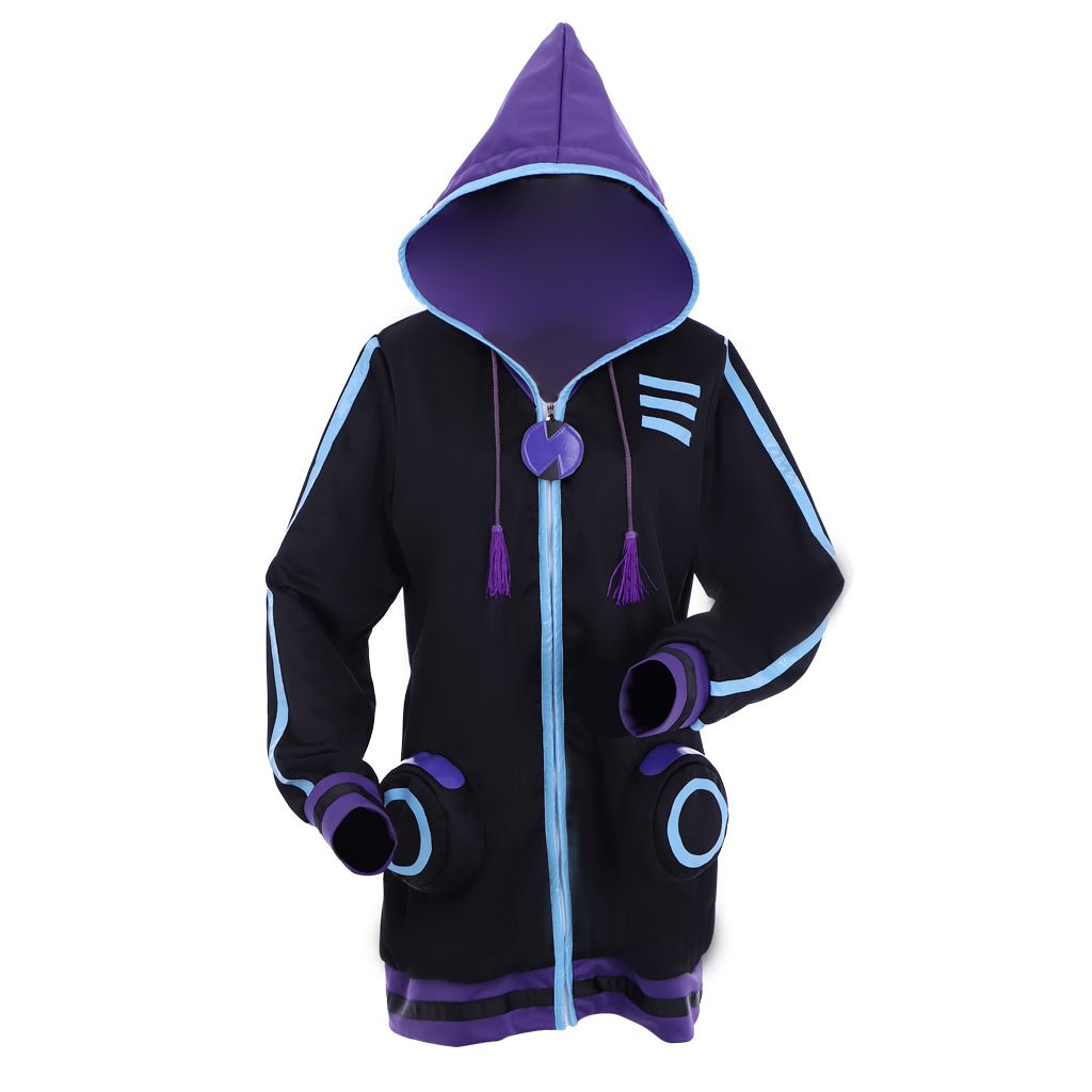 Costume Cosplay Netune Purple Heart Hoodie - Hyperdimension Neptunia Veste Noire
