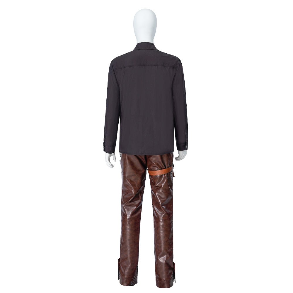 Costume Cosplay Negan de The Walking Dead: Dead City avec Veste en Cuir et Batte Lucille