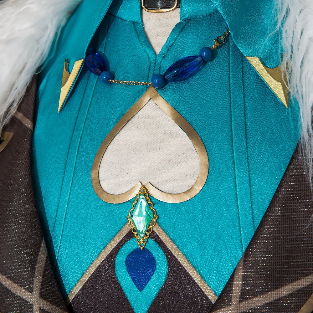 Costume Cosplay Aventurine Honkai Star Rail avec Perruque et Boucles d'Oreilles | Accessoires de Cosplay pour Hommes