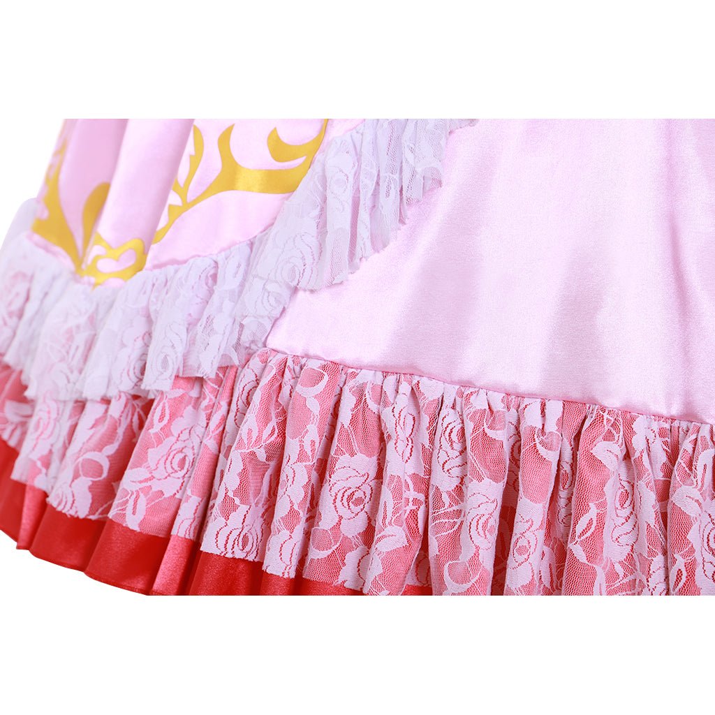 Costume Cosplay Princesse Peach | Robe de Bal pour Femme pour Halloween et Fêtes Cosplay