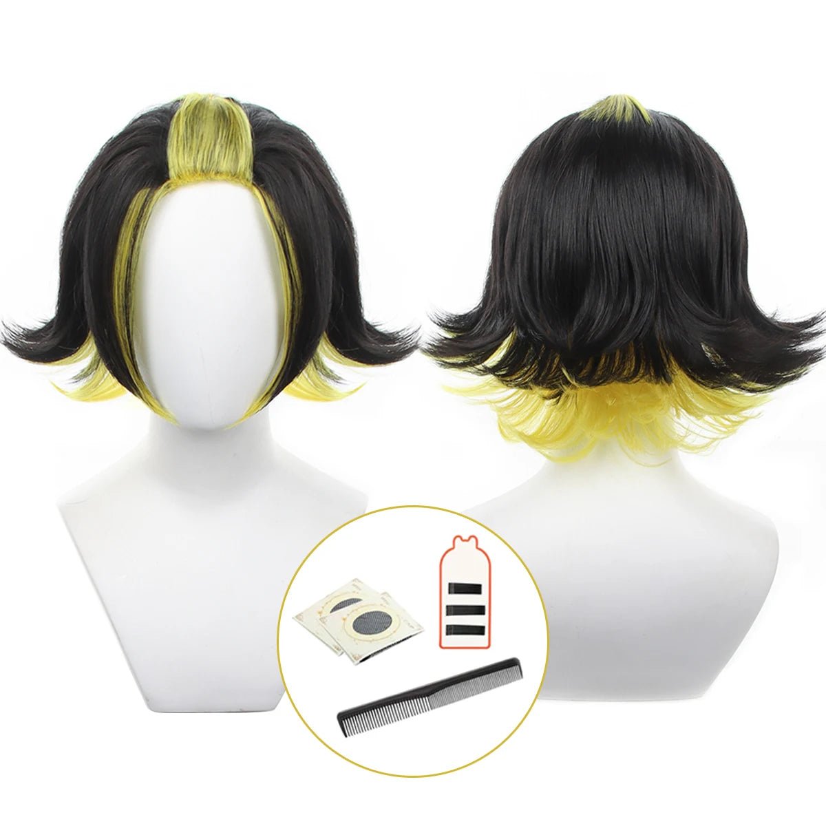 Perruque Cosplay Bachira Blue Lock Footballeur Rose Filet Fibre Synthétique Taille Adjustable Résistante à la Chaleur Halloween