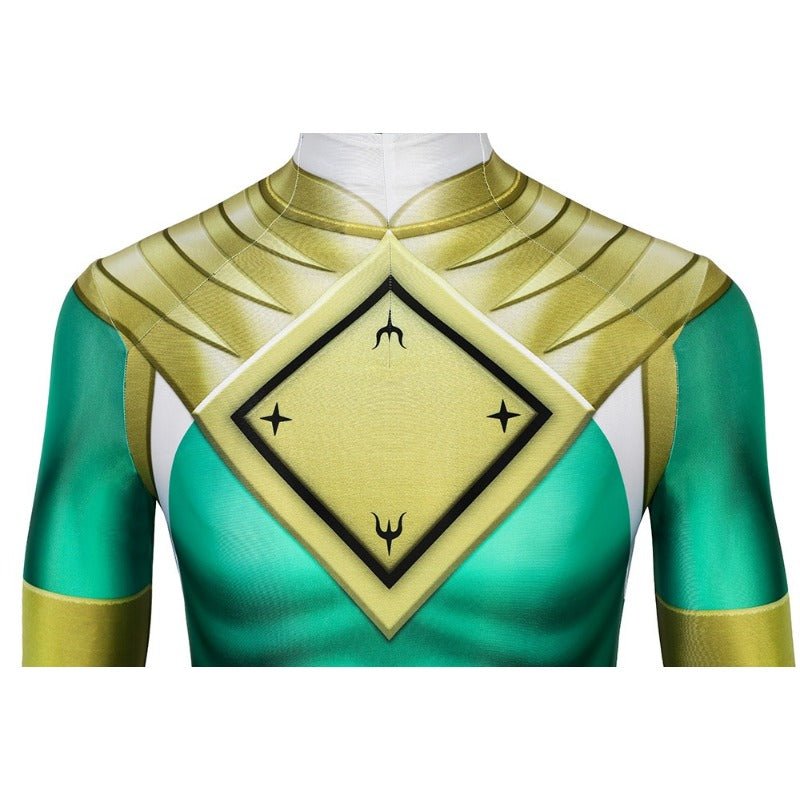 Costume Cosplay Ranger Vert Power Rangers - Combinaison en Spandex Imprimée HQ