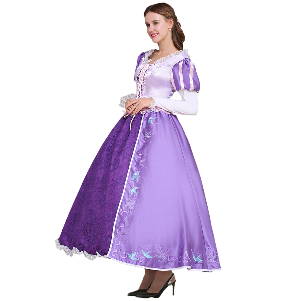 Série de Costumes Cosplay Disney Tangled | Rapunzel, Naveen, Mère Gothel & Plus