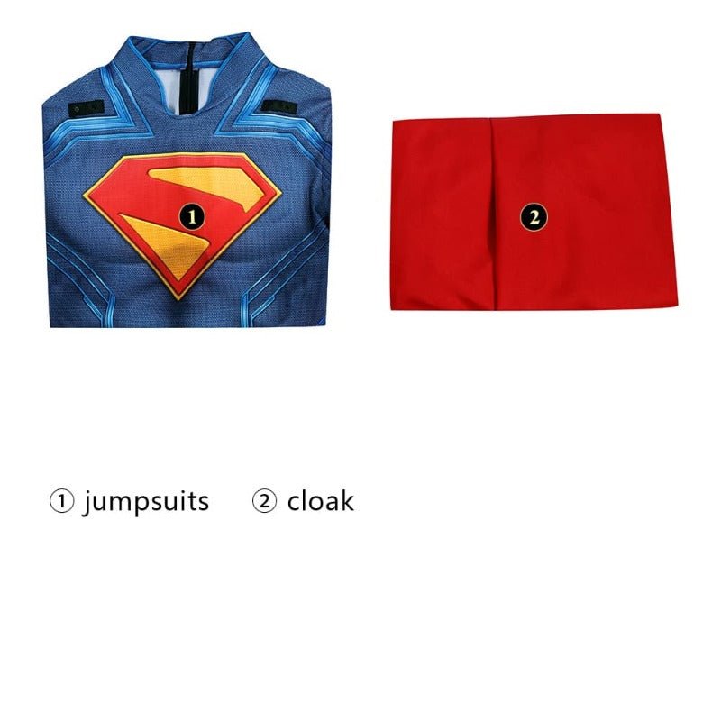 Costume Cosplay Superman Legacy Clark Kent - Combinaison Héros avec Cape pour Halloween et Événements Cosplay