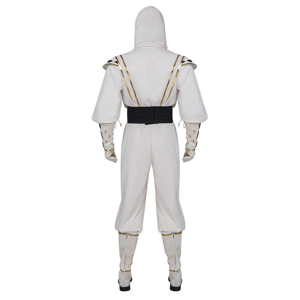 Costume Cosplay Authentique Power Rangers Ranger Blanc Ninja Tommy Oliver
