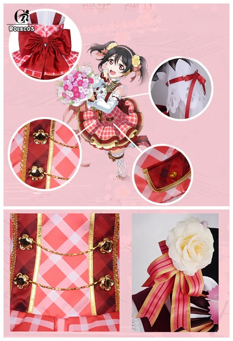 Costume Cosplay Lovelive Bouquet de Fleurs Yazawa Nico Nozomi Tojo Eli Rin Sonoda Umi Kotori Maki