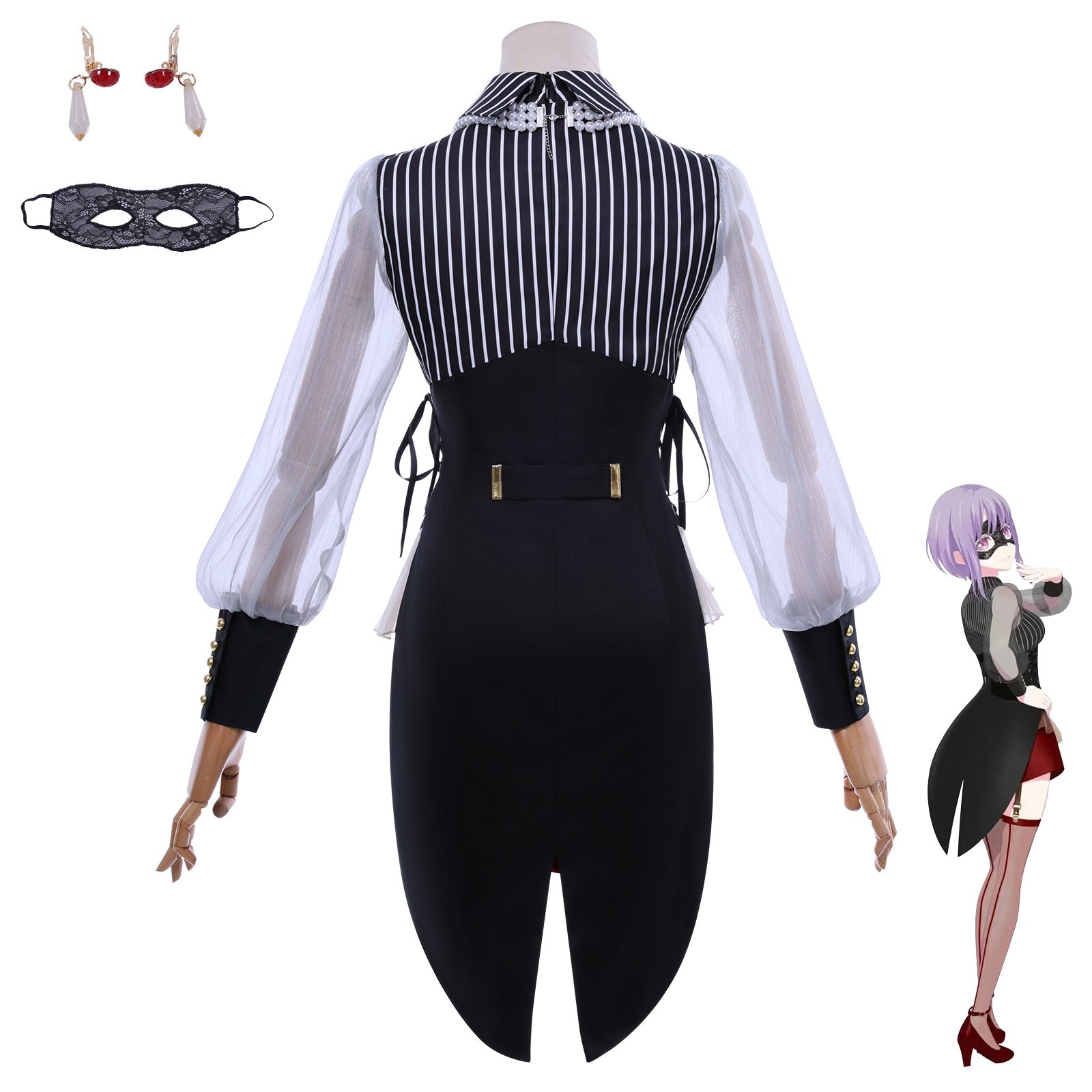 Costume Cosplay BanG Dream! Ave Mujica Yutenji Wakamugi pour Halloween