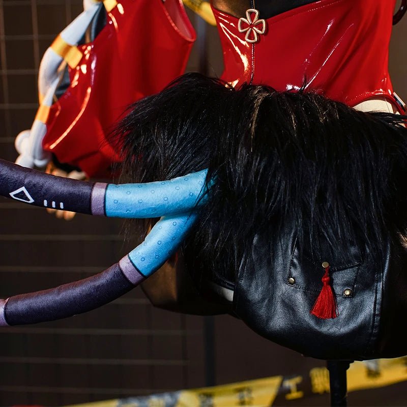 Costume Cosplay Nekomata de Zenless Zone Zero pour Femme Nekomiya Mana Fille Chat Uniforme Rouge Ensemble Complet Halloween