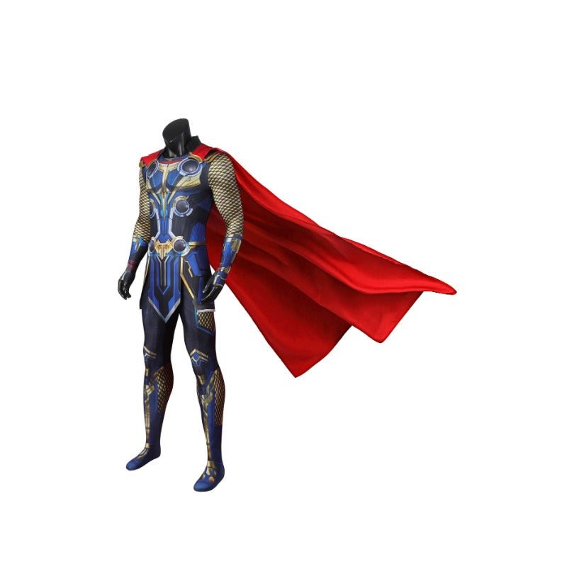 Costume Cosplay Thor Amour et Tonnerre Combinaison HD Imprimée avec Cape