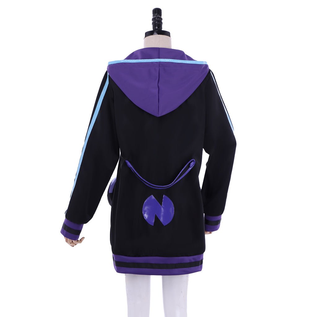 Costume Cosplay Netune Purple Heart Hoodie - Hyperdimension Neptunia Veste Noire