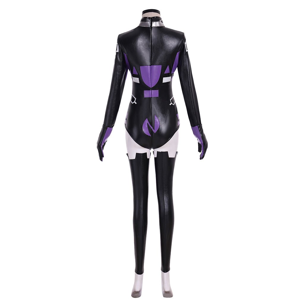 Costume Cosplay Nepgear - Combinaison Cuir Noir et Violet pour Femmes | Soeur Violette