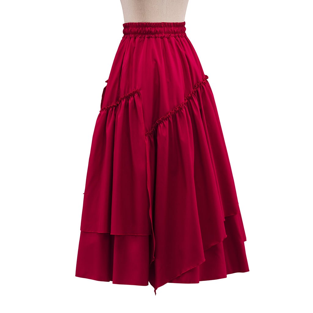 Jupe en Corduroy Rétro Printanière pour Femmes – Jupe Médiévale à Carreaux Plissée Haute Taille