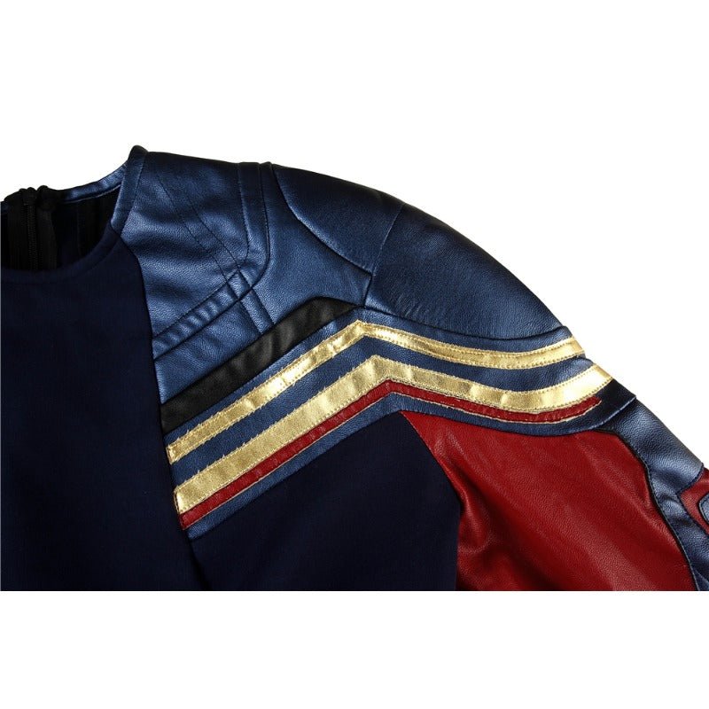 Costume Cosplay Captain Marvel Endgame - Combinaison avec Chaussures - Tenue Héros Avengers 4