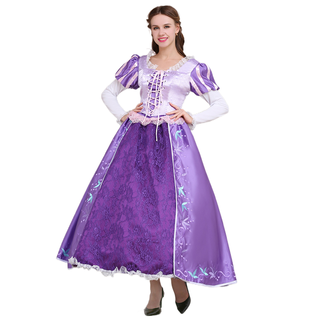 Série de Costumes Cosplay Disney Tangled | Rapunzel, Naveen, Mère Gothel & Plus