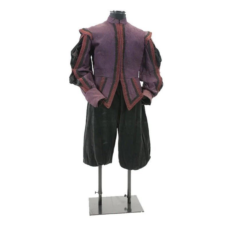 Costume Homme Renaissance Tudor Années 1630 - Uniforme Élisabéthain Veste et Pantalon Ensemble | Cosplay Médiéval