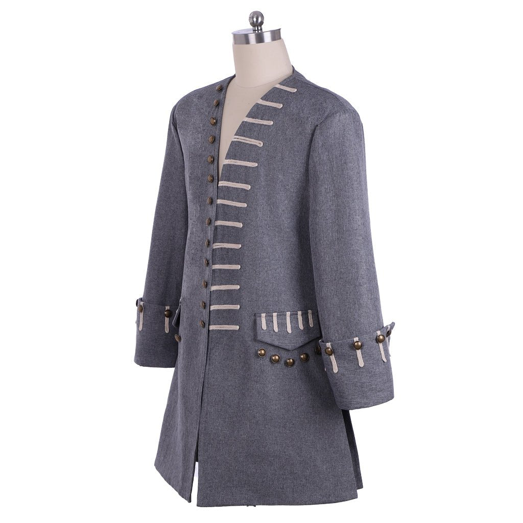 Veste de Cosplay Pirate pour Homme - Costume de Capitaine Médiéval Inspiré de Jack Sparrow