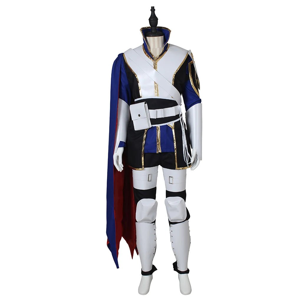 Costume Cosplay Fire Emblem Roy Mercenaire pour Hommes - Combinaison de Combat avec Cape - Déguisement Guerrier pour Fête, Carnaval, Halloween