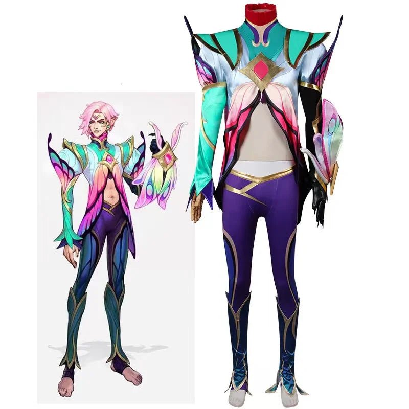 Costume Cosplay Ezreal Fée des Fleurs pour Hommes - Jeu LOL - Ensemble Complet pour Fêtes et Conventions