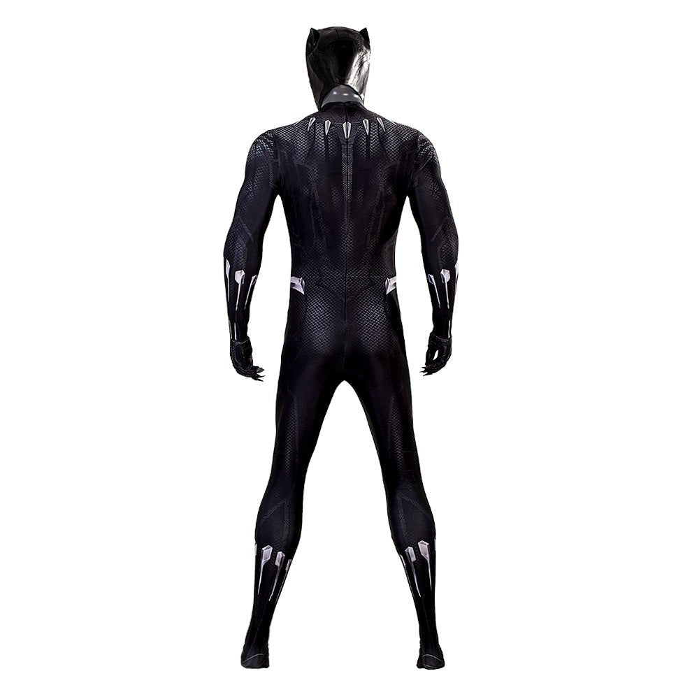 Combinaison Black Panther Costume Cosplay avec Masque pour Hommes - Costume Super Héros Marvel Halloween