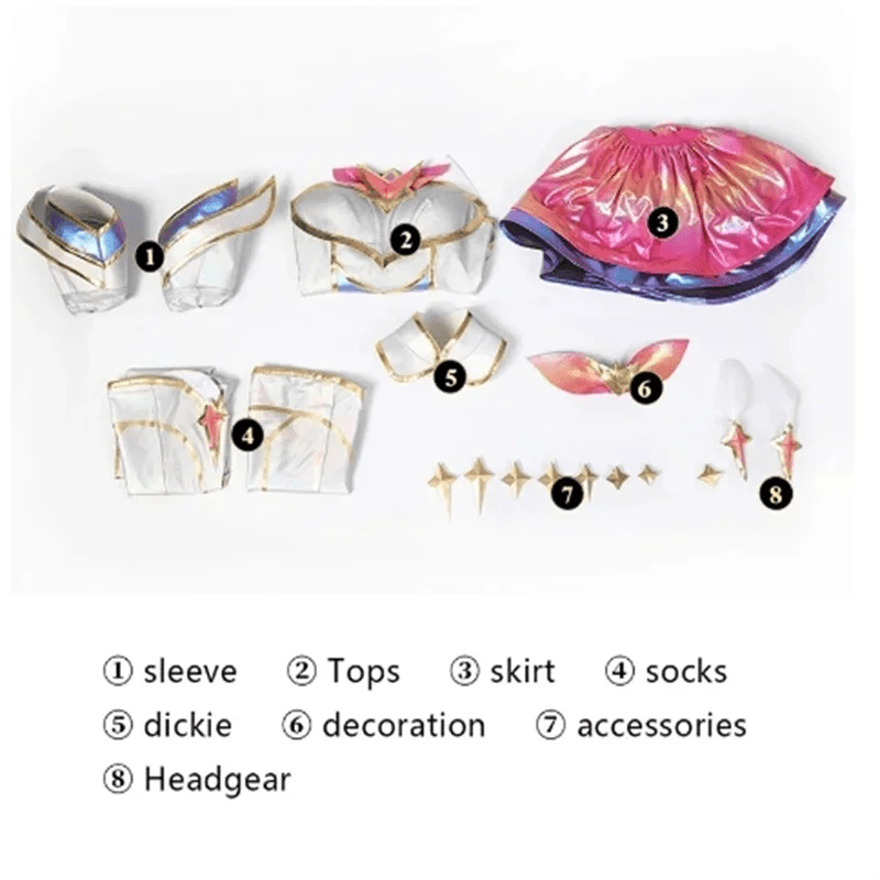 Costume Cosplay Star Guardian Kaisa LOL pour Femme - Uniforme Jupe