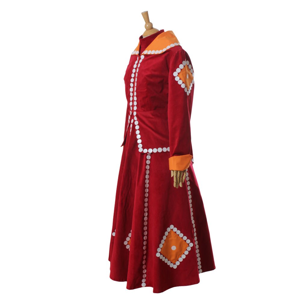 Robe Rouge Adulte Dame Tremaine Méchante Belle-Mère Costume Cosplay