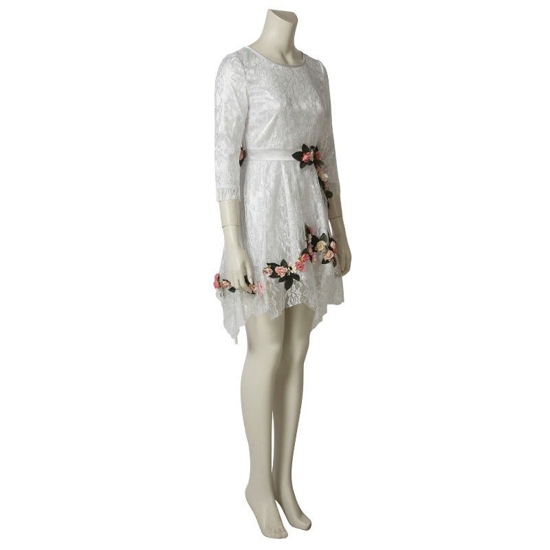 Robe Cosplay Faith Seed - De l'Intérieur d'Eden Porte Florale Blanche pour Femmes