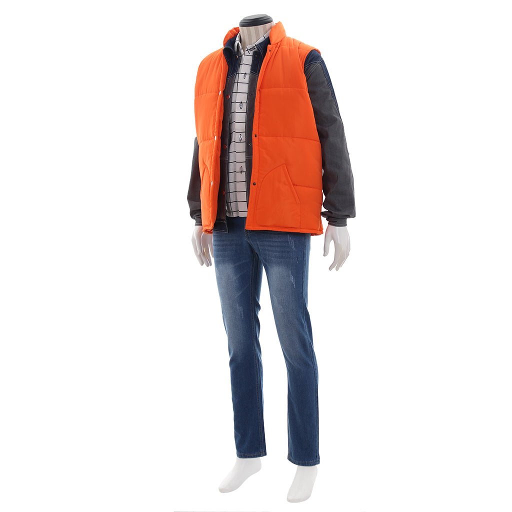 Costume Cosplay Retour Vers le Futur Veste - Orange, Blanc et Rouge