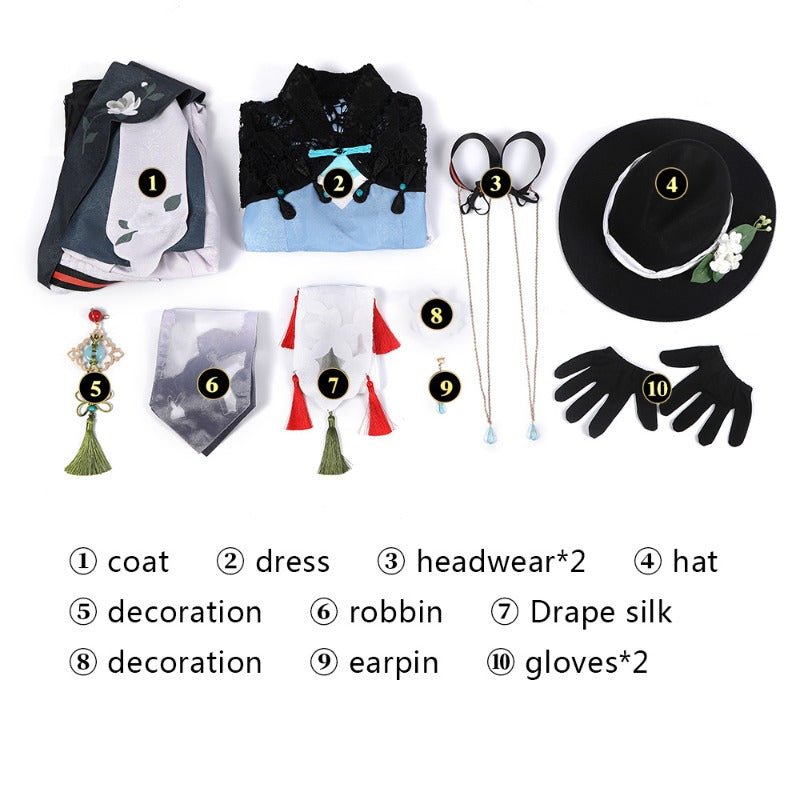 Costume Cosplay Anime Jasmine Miku - Robe Carnaval Halloween Miku avec Toi 2021