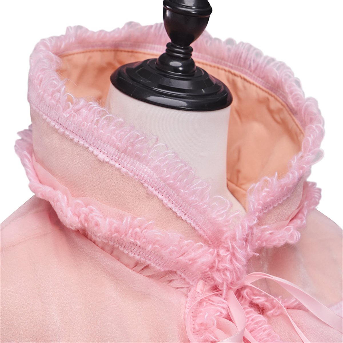 Cape Courte Rose Costume Cosplay – Tenue Inspirée d'Anime Élégante