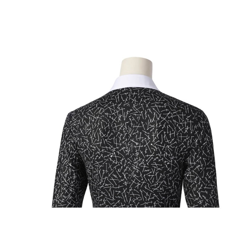 Robe Cosplay Wednesday Addams Noir Gothique pour Femmes - Costume Une Pièce