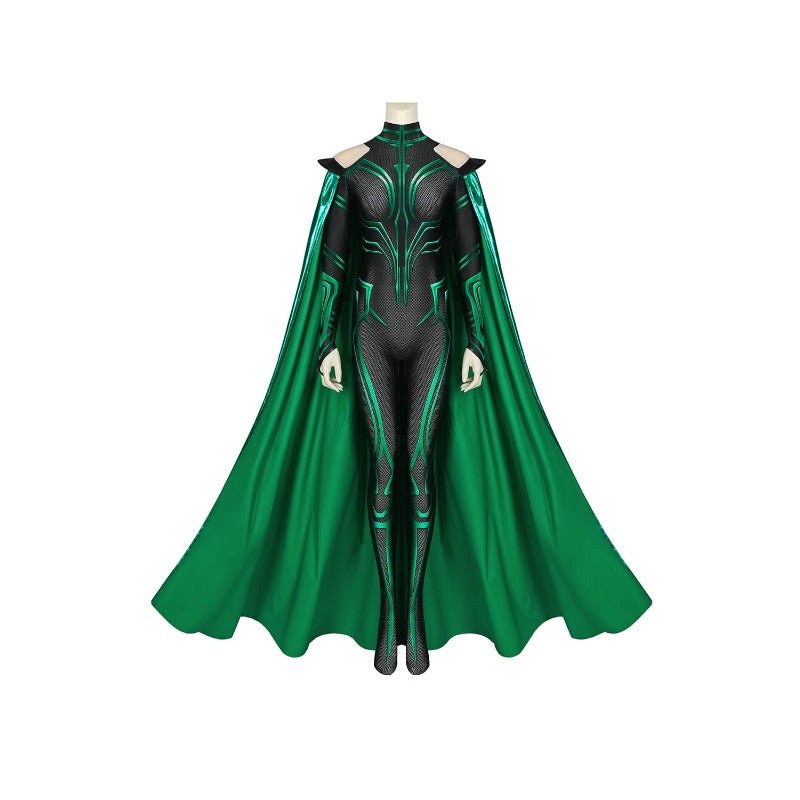 Costume Cosplay Femme Thor Ragnarok Hela Combinaison avec Cape ZG23