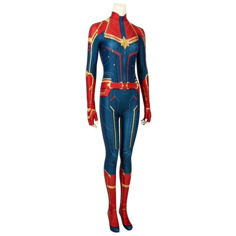 Costume Cosplay Captain Marvel Impression Numérique pour Fans