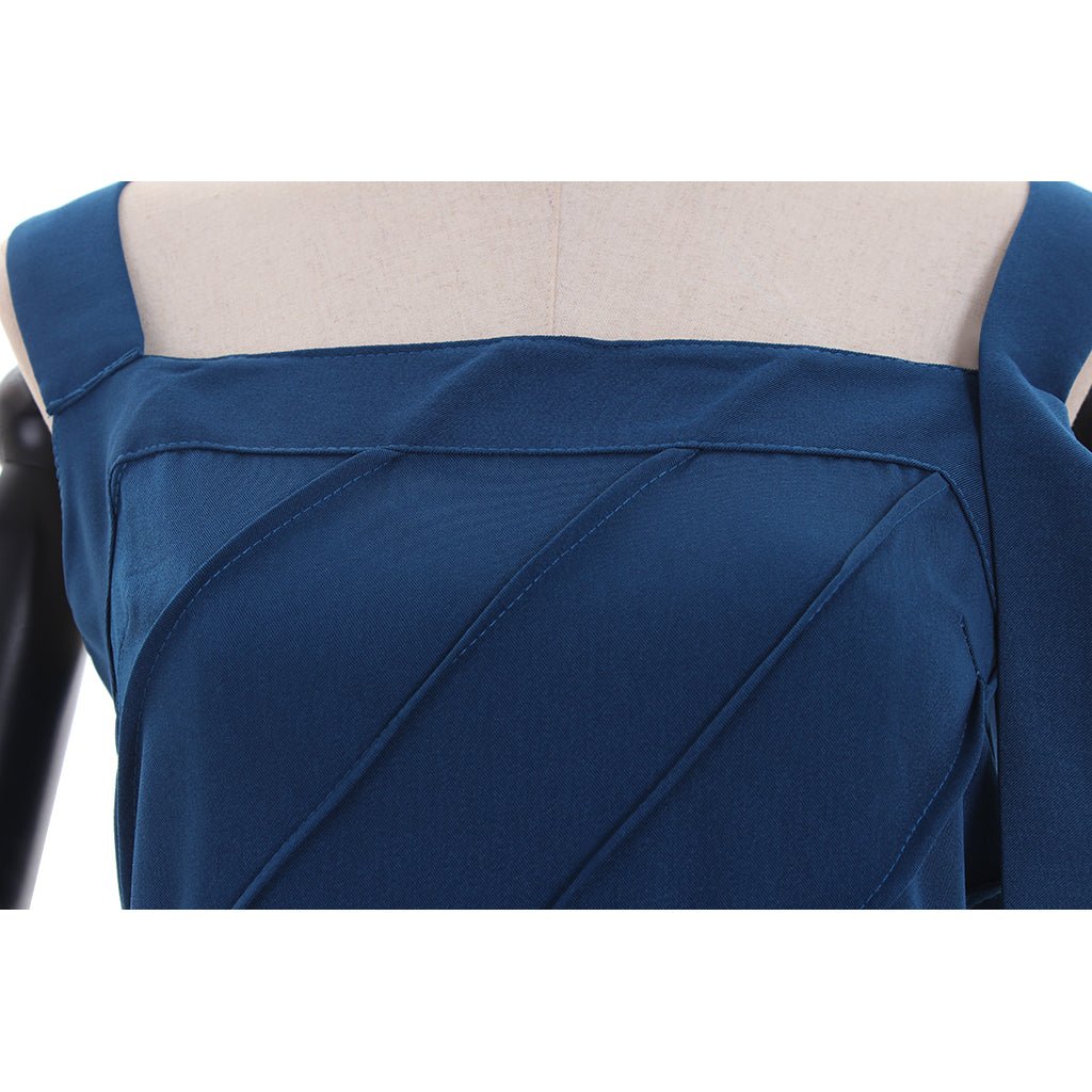 Costume Bleu Veste Robe pour Femmes Adultes pour Carnaval, Halloween et Fêtes à Thème