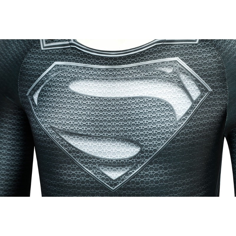 Costume Cosplay Enfant Super Héros Clark Kent Costume Noir pour Enfants - Parfait pour Halloween et Événements Cosplay