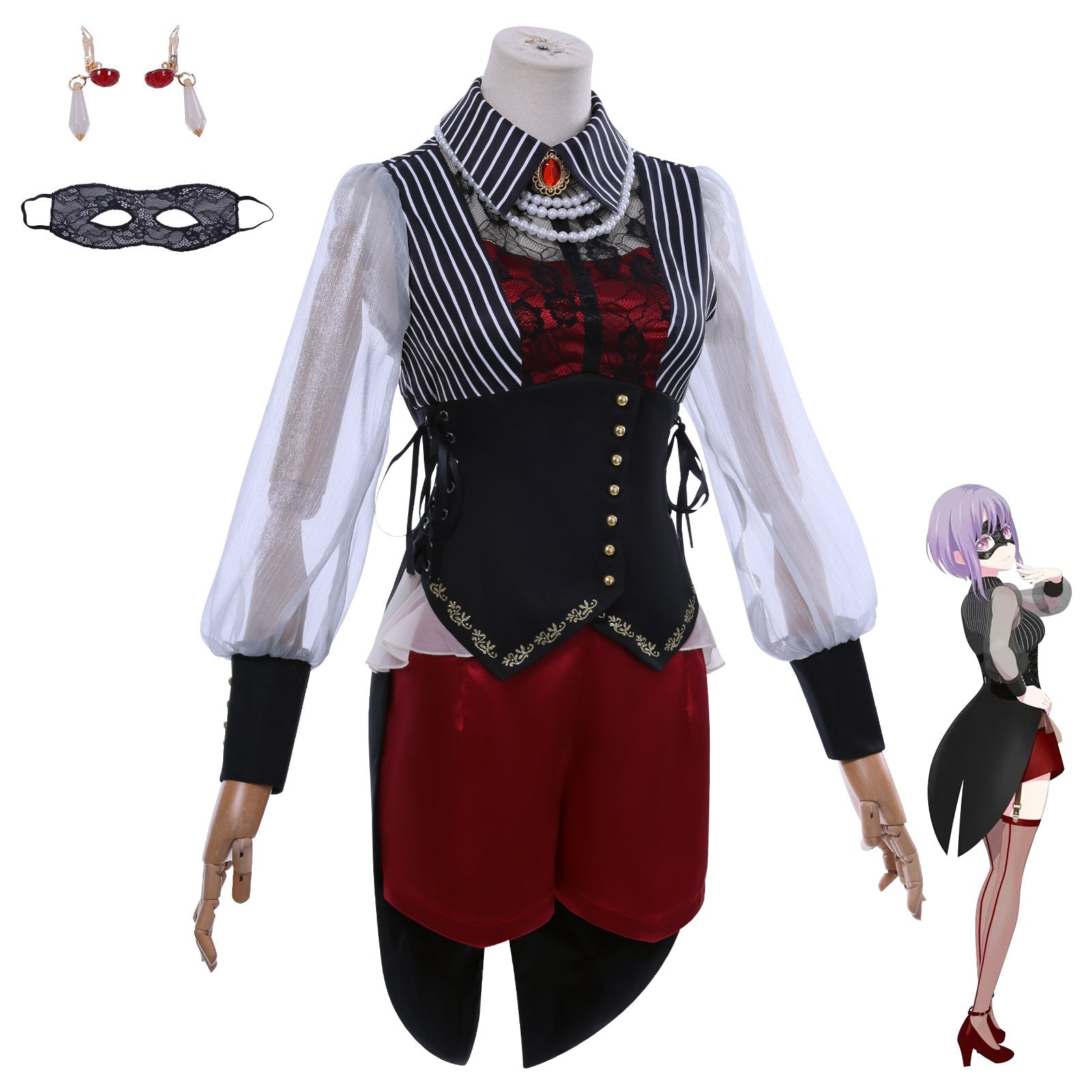 Costume Cosplay BanG Dream! Ave Mujica Yutenji Wakamugi pour Halloween