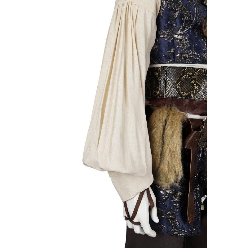 Costume Cosplay Capitaine Jack Sparrow - Ensemble Pirate Adulte de Haute Qualité pour Halloween