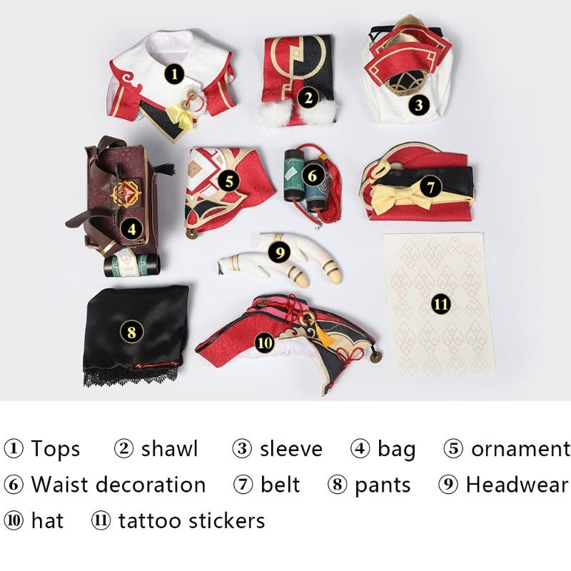 Costume Cosplay Tingyun Femme Ensemble Complet pour Halloween Carnaval