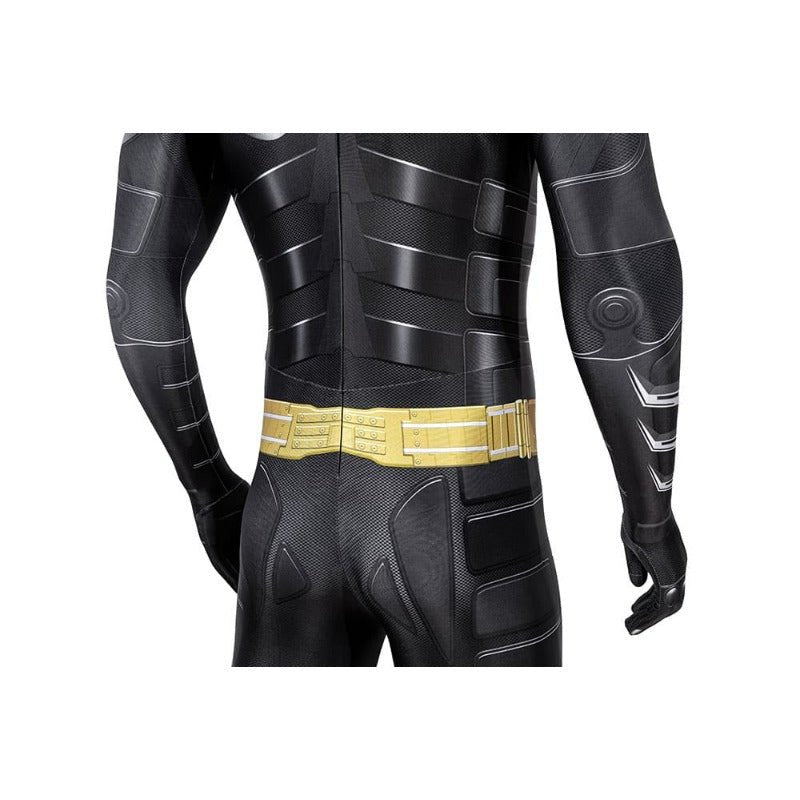 Costume Superhero Chauve-Souris Adulte Combinaison Noire Cape Masque Déguisement Cosplay