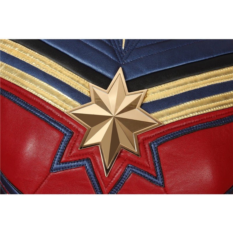 Costume Cosplay Captain Marvel Endgame - Combinaison avec Chaussures - Tenue Héros Avengers 4