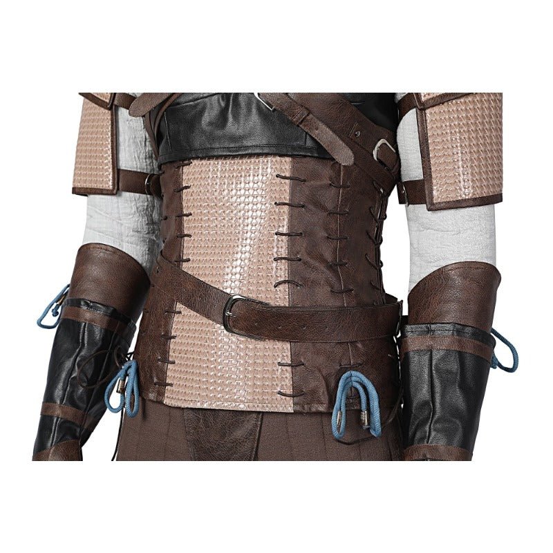 Costume Cosplay Geralt de Rivia Witcher 3 Veste en Cuir Tenue de Héros Chasse Sauvage pour Halloween