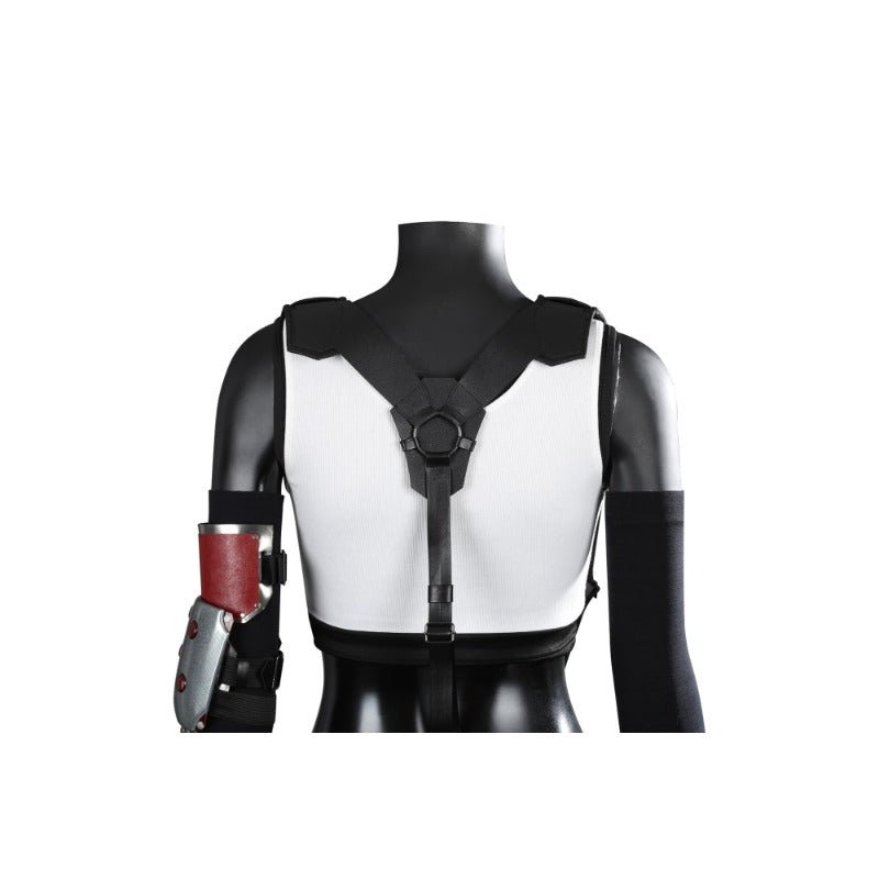 Costume Cosplay Tifa Lockhart - Perruque, Chaussures, Accessoires, Tenue Halloween Final Fantasy VII