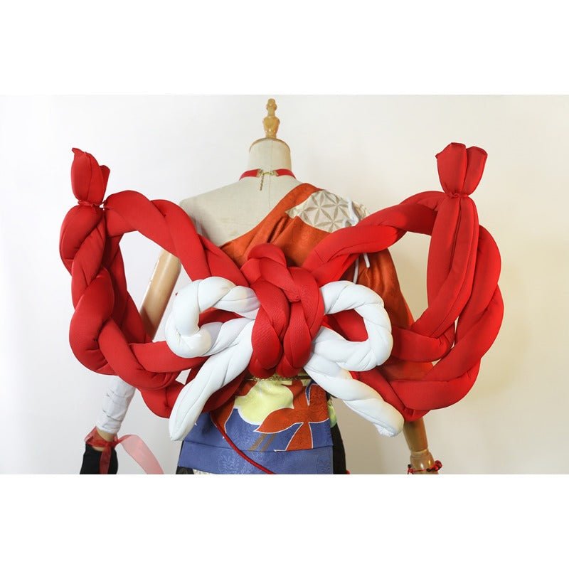Costume Cosplay Yoimiya Kimono avec Perruque | Tenue Genshin Impact