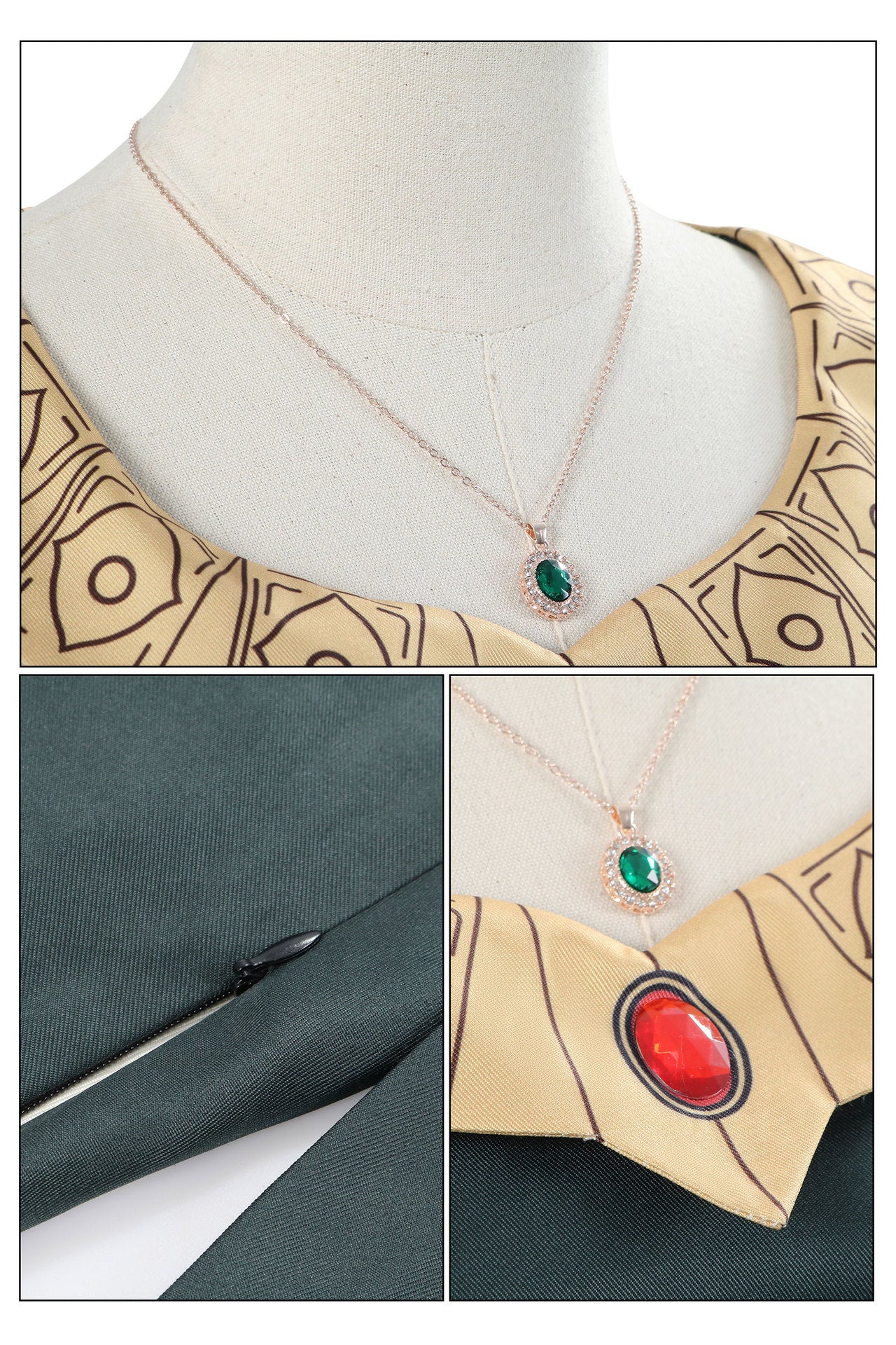 Le Seigneur des Anneaux - Robe de Cour Verte d'éowyn – Costume Cosplay de Helm’s Deep