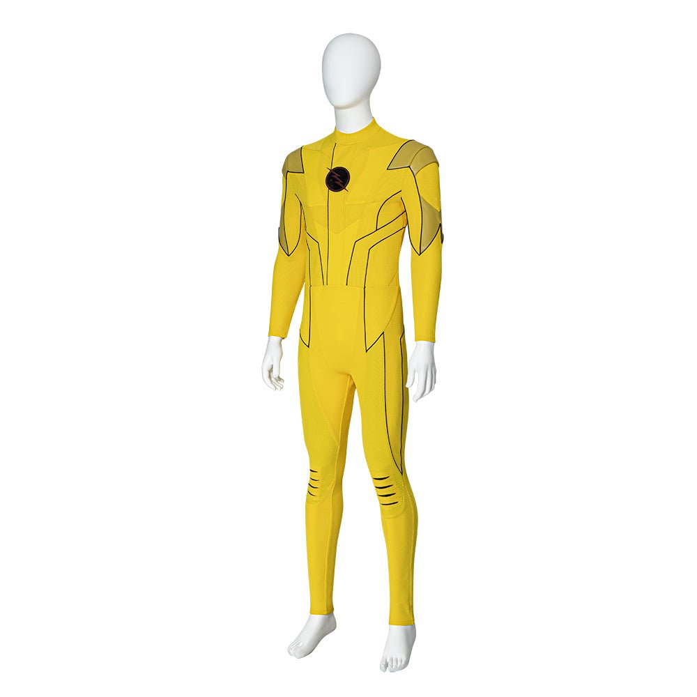 Costume Cosplay Reverse Flash Armageddon Barry Allen Combinaison Jaune pour Hommes - DC The Flash