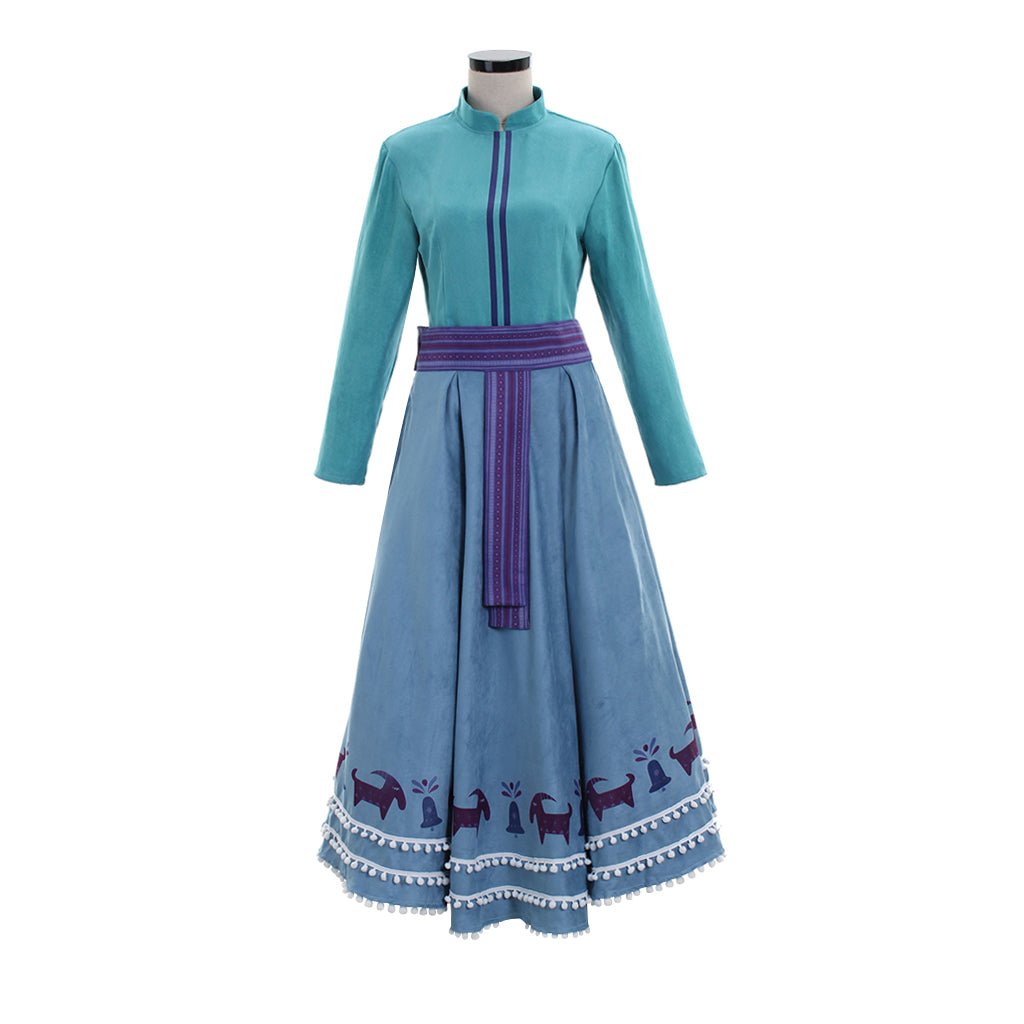 Costume Cosplay Anna Princesse | Ensemble Chemise, Jupe et Manteau pour Femmes Adultes pour Halloween et Événements Disney