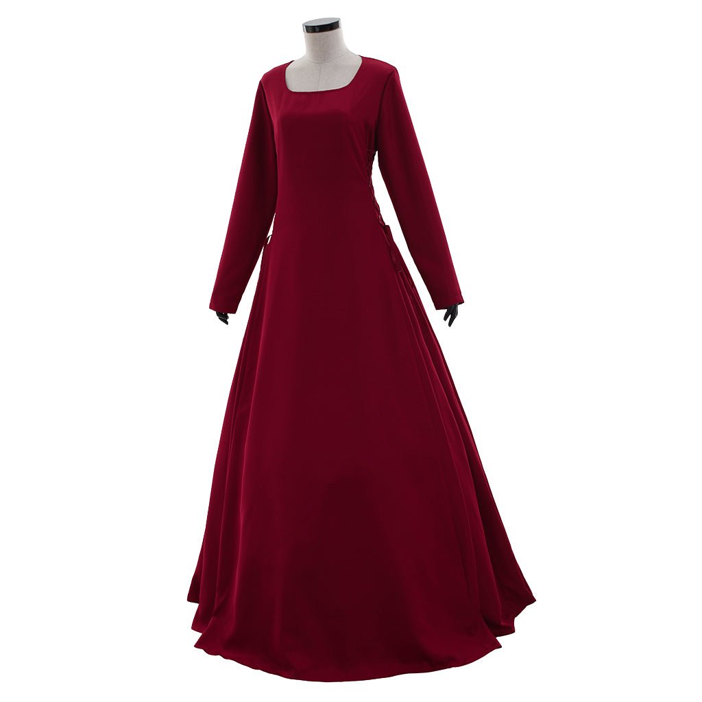 Robe Gothique Victorienne Rouge pour Femmes | Robe de Bal Élégante Renaissance pour Fête d'Halloween
