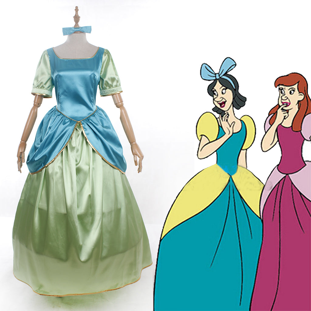 Série de Costumes Cosplay Disney Cinderella: Princesse, Prince, Belle-mère et Domestique
