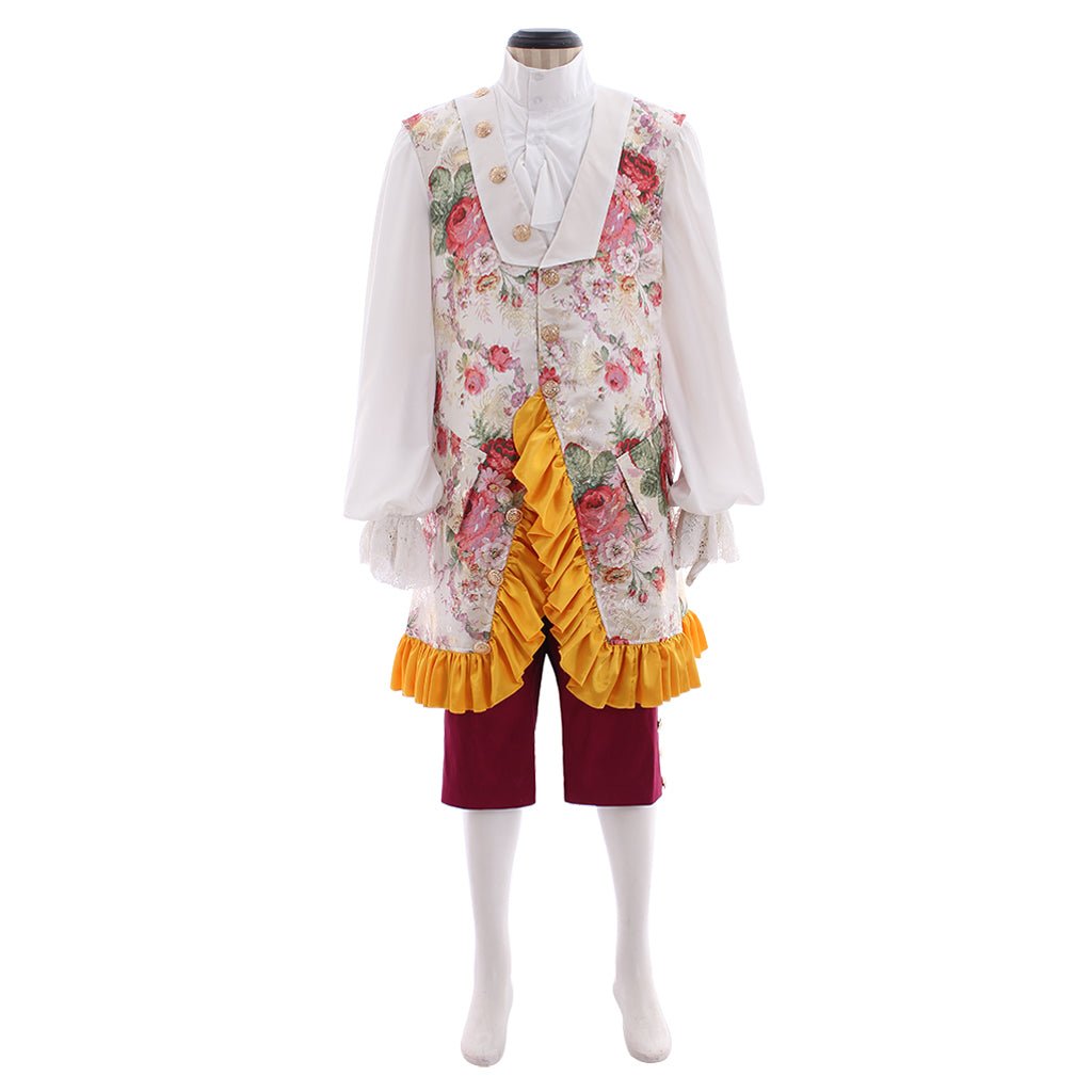 Costume Homme Rococo Baroque Pourpre | Tenue Élégante pour Cosplay et Mariages